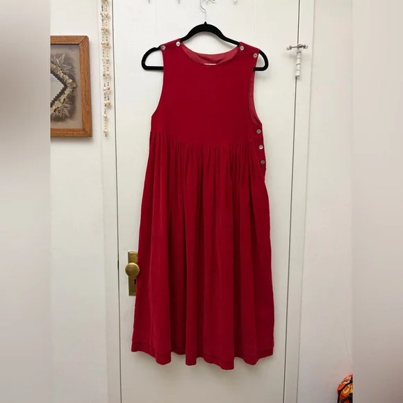 purple convertible bridesmaid dress Vintage 1980s Laura Ashley Dress - Red main image 0